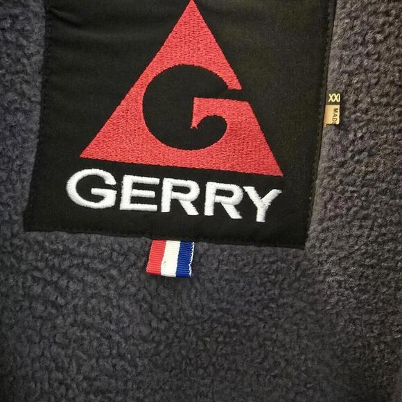 Gerry Mens XXL Navy Blue Full Zip Mock Neck Kangaroo Pockets Sweater - Picture 4 of 8